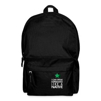 Esperanto language native speaking gift idea - Backpack - black - Front