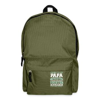 Lustiges Vater Papa Tochter Spruch Geek Geschenk - Rucksack - Olivgrün - Vorne