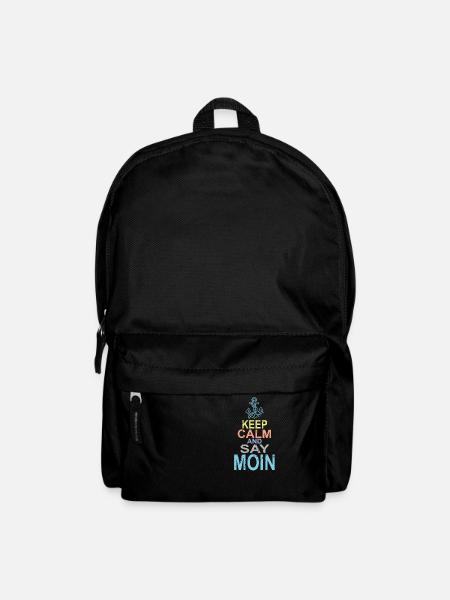 Keep Calm and say Moin - Rucksack - Schwarz