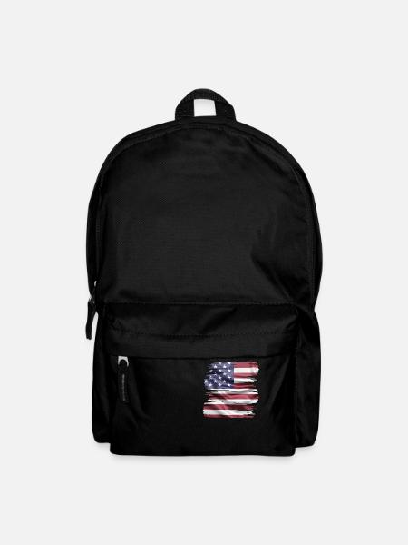 Drapeau américain rétro - Sac à dos - noir