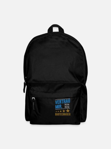 Vertrau Mir Ich Bin Bautechniker - Rucksack - Schwarz