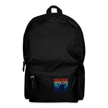 pew pew chat drôle idée cadeau chat drôle - Sac à dos - noir - Devant