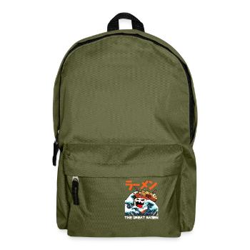 The Great Wave Moster Ramen Japanese Noodles Japan - Backpack - olive green - Front