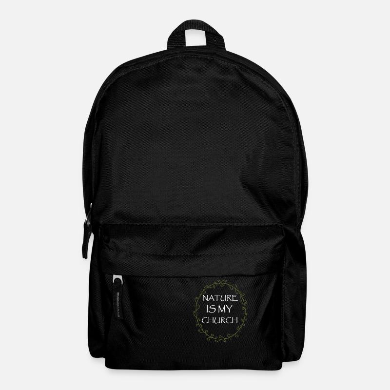 Nature Is My Church Wicca Pagan - Backpack - black