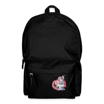 Manga Mädchen mit Hund - Rucksack - Schwarz - Vorne