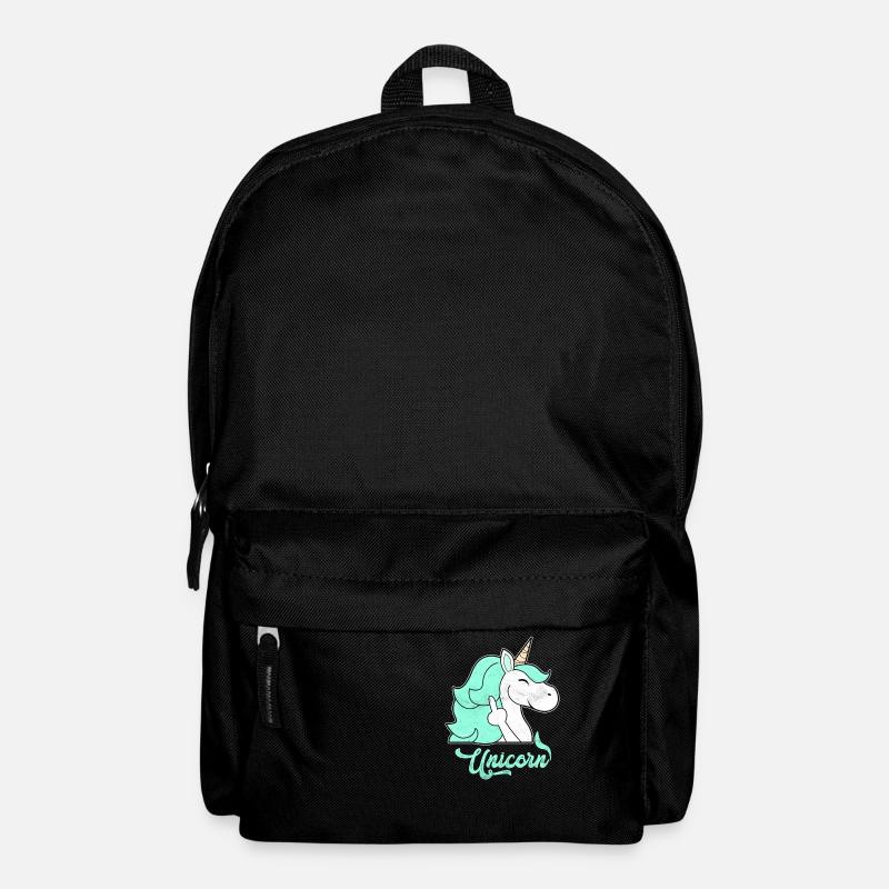 Niedlich Einhorn Mittelfinger - Rucksack - Schwarz