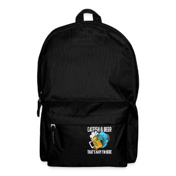 Fisherman Fishing Catfish Bierliebhaber Flathead Geschenk - Rucksack - Schwarz - Vorne