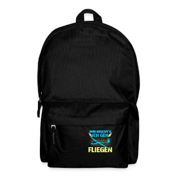 Mir Reichts Ich Geh Fliegen Segelfliegen Nerd - Rucksack - Schwarz - Vorne