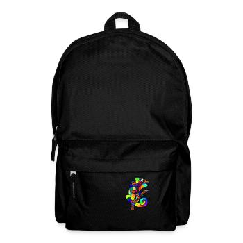 chameleon echse chamäleon exotisch bunt - Rucksack - Schwarz - Vorne