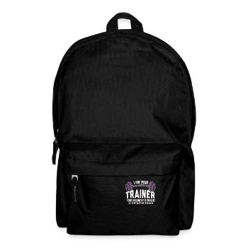 Your coach: No excuses, only results - Backpack - black - Front