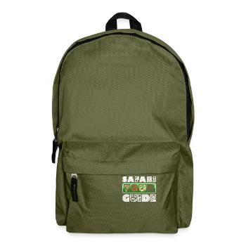 Safari Tour Guide design, Animal design, Africa - Backpack - olive green - Front