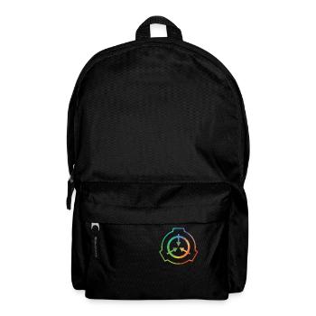 Logo arc-en-ciel sécurisé contient protéger SCP Foundation - Sac à dos - noir - Devant