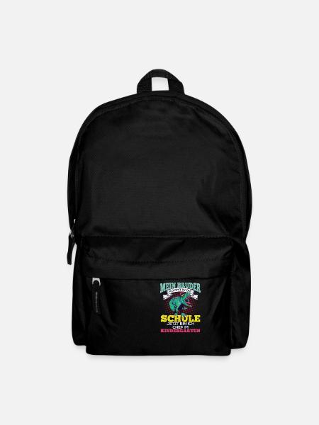 Einschulung Geschwister Geschenk Bruder Dino T-Rex - Rucksack - Schwarz