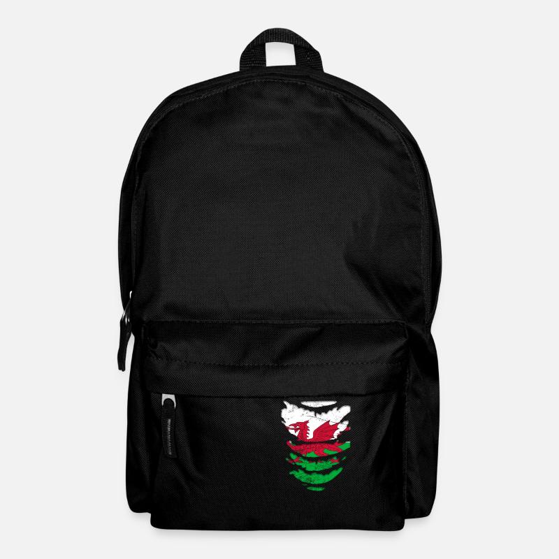 Wales Flagge St Davids Day Cymraeg Waliser Wappen - Rucksack - Schwarz