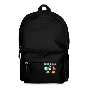 Lustiges Meerschweinchen Happy Pills Haustier - Rucksack - Schwarz - Vorne