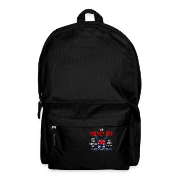 Hockey Boy Eishockey Spieler Junge Sohn Winter - Rucksack - Schwarz - Vorne
