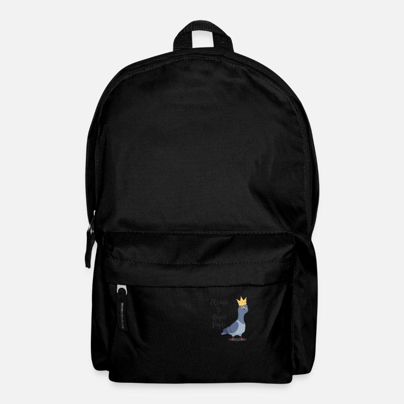 Freche Taube Spruch "Allergic to stupid People" - Rucksack - Schwarz