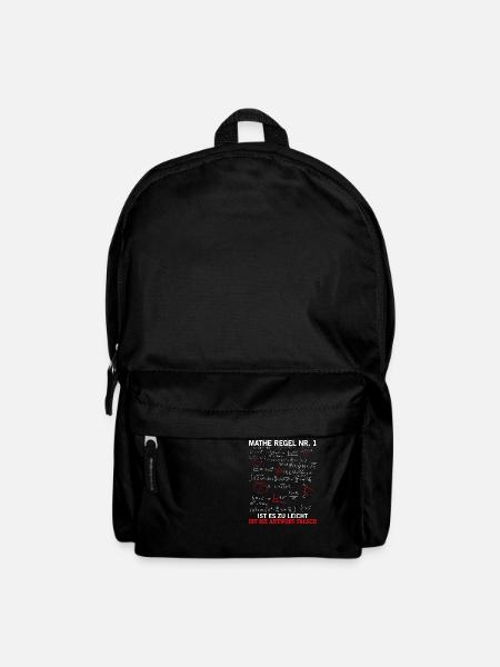 Lustiger Mathespruch Mathematik Mathelehrer Mathe - Rucksack - Schwarz