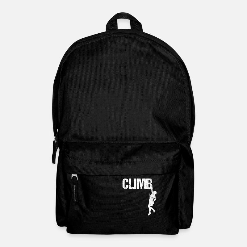 Climb Klettern Climber Abseilen Bergsteigen Design - Rucksack - Schwarz