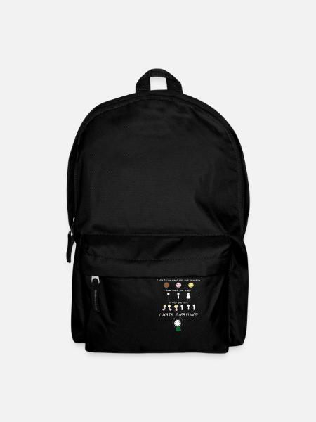 Ich hasse jeden! Mir egal welche Hautfarbe Du hast - Rucksack - Schwarz
