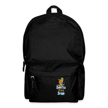 Turtle Ski Skiing Ski Holiday Gift - Backpack - black - Front