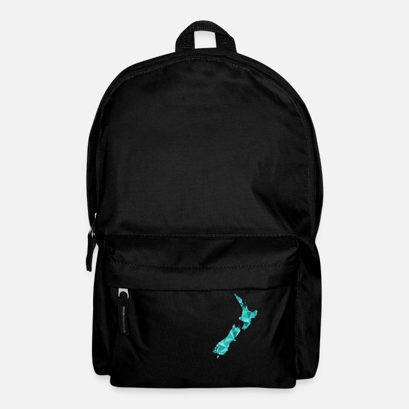 Neuseeland Karte im Polygonstil - Rucksack - Schwarz