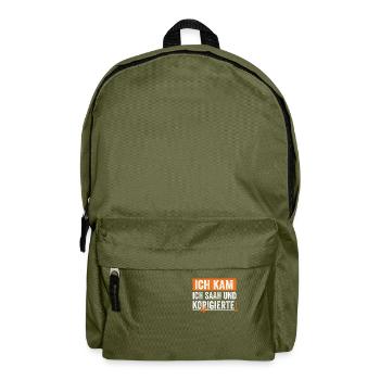 deutschlehrer lustig spruch - Rucksack - Olivgrün - Vorne