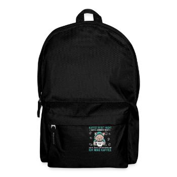 Kaffee redet nicht jammert nicht Katze Büro Spruch - Rucksack - Schwarz - Vorne