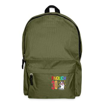 Endlich 30 - Rucksack - Olivgrün - Vorne