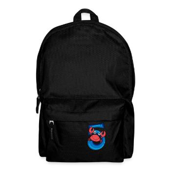 Crab with the number 5 - 5 birthday gift idea - Backpack - black - Front