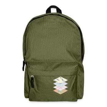 Kartographie - Rucksack - Olivgrün - Vorne
