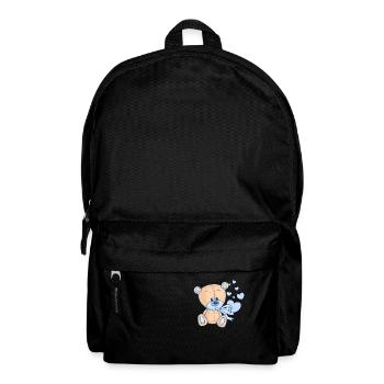 Cute teddy bear with a heart celebrates love - Backpack - black - Front
