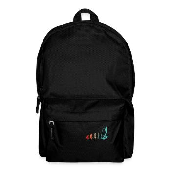 Windsurfer Retro Surfer Windsurfen Evolution - Rucksack - Schwarz - Vorne