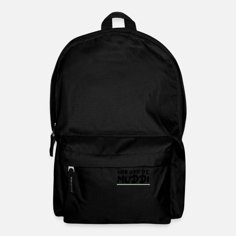 HÖR OFF DE MUDDI Sachsen Spruch - Rucksack - Schwarz