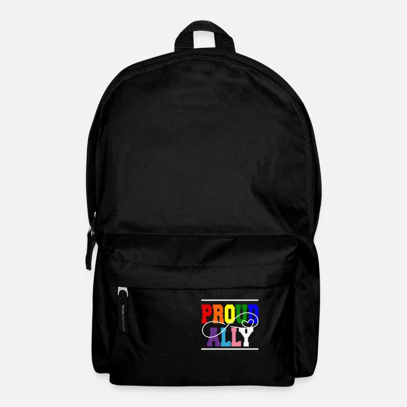 Pride Proud Ally Citation lesbienne gay - Sac à dos - noir