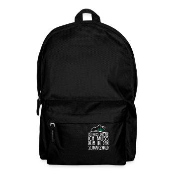 Schwarzwald Wandern Wald Geschenkidee - Rucksack - Schwarz - Vorne