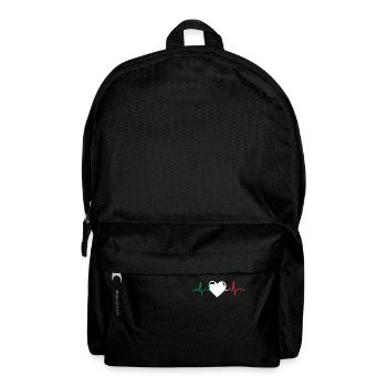 Italy heartbeat EKG pulse Italy - Backpack - black - Front