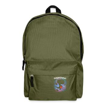 Pregosaurus Pregnancy Announcement - Backpack - olive green - Front