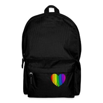 Rainbow heart homosexuality equality - Backpack - black - Front