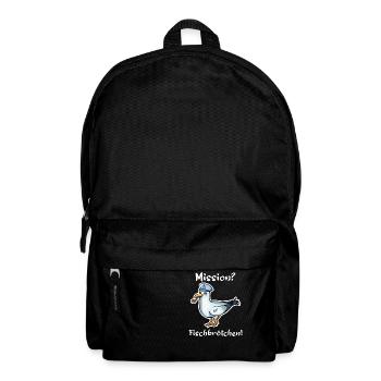 maritime Möwe norddeutsch Sprüche Geschenk - Rucksack - Schwarz - Vorne