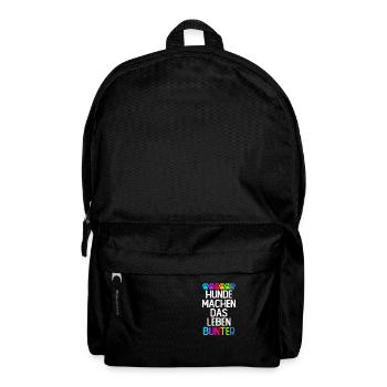 Hunde machen das Leben bunter - Rucksack - Schwarz - Vorne