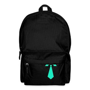 Karneval Fasching Krawatte - Rucksack - Schwarz - Vorne