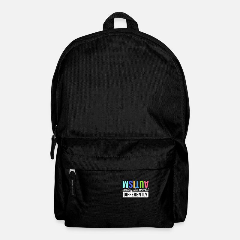 Funny Autism Pun Awareness Trisomie Down Syndrome - Backpack - black
