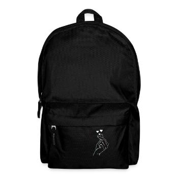K-POP Finger Heart I Love You... K-Pop - Rucksack - Schwarz - Vorne