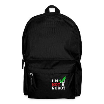 I'm not a Robot - I'm not a robot on the Internet - Backpack - black - Front