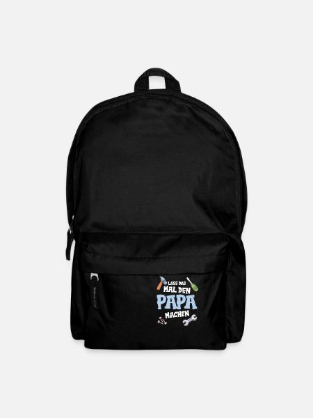 Papa Vater Lass das mal den Papa machen Vatertag - Rucksack - Schwarz