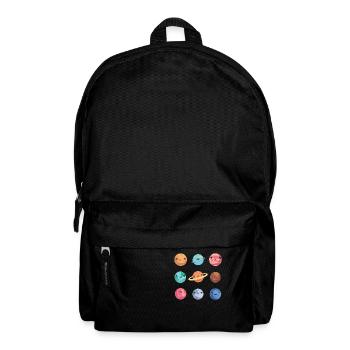 Solar System - Cute Planets - Planet - Galaxy - Rucksack - Schwarz - Vorne