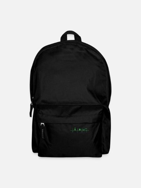 Garten herzschlag EKG heartbeat Garten Gärtner - Rucksack - Schwarz