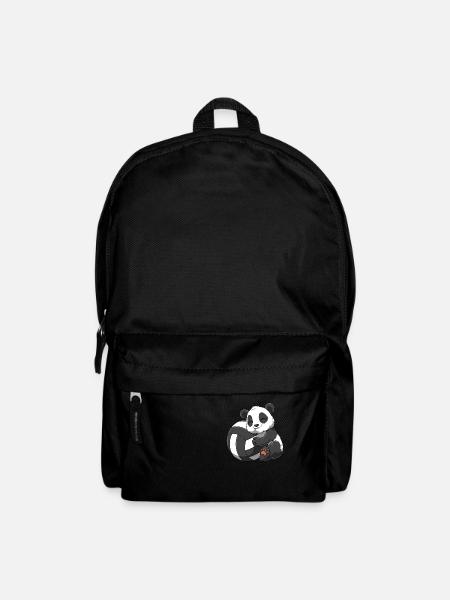 Drôle de volley-ball panda - Sac à dos - noir