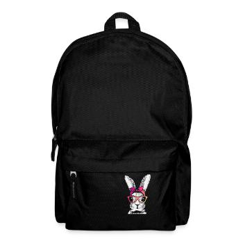 Hase Sonnenbrille Ostern Ohren cool - Rucksack - Schwarz - Vorne